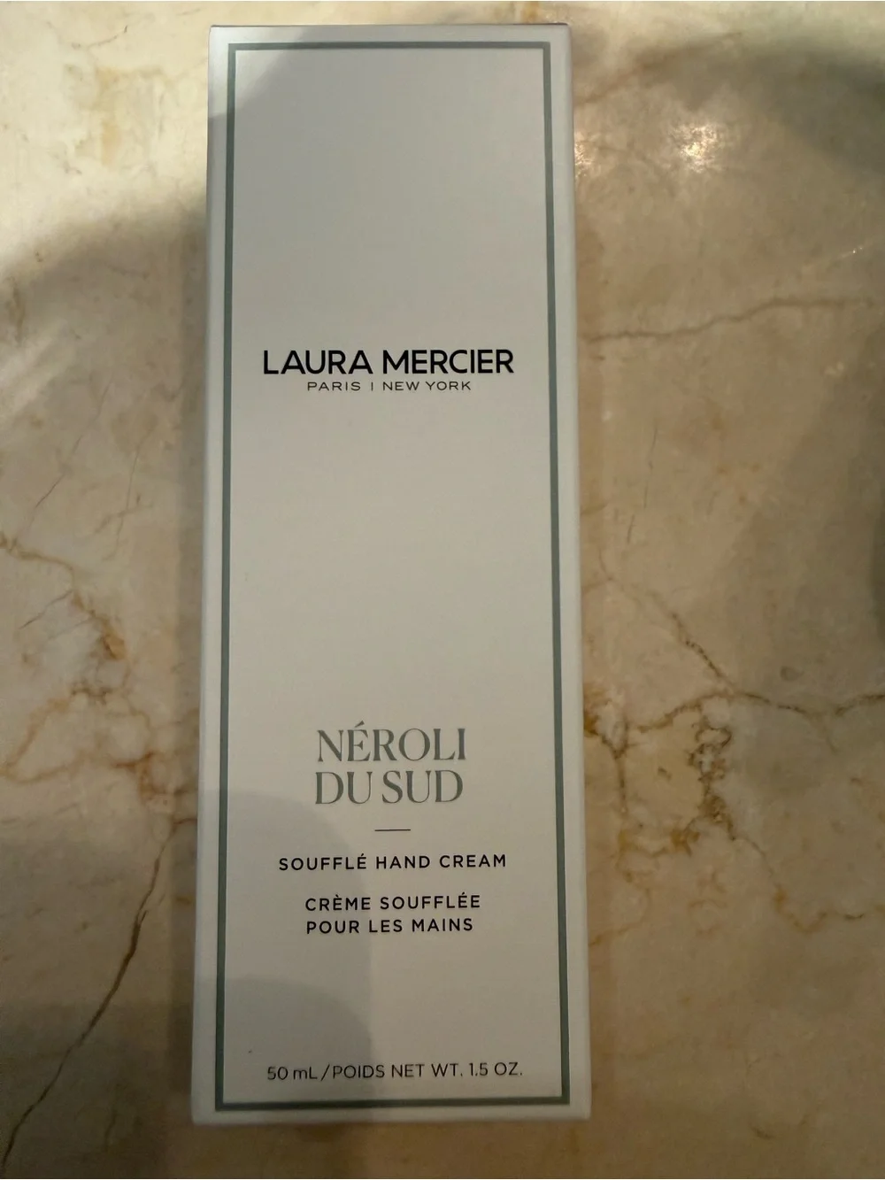 laura mercier Nérolí Du Sud Soufflé Hand Cream — White and Pale Gray Accents